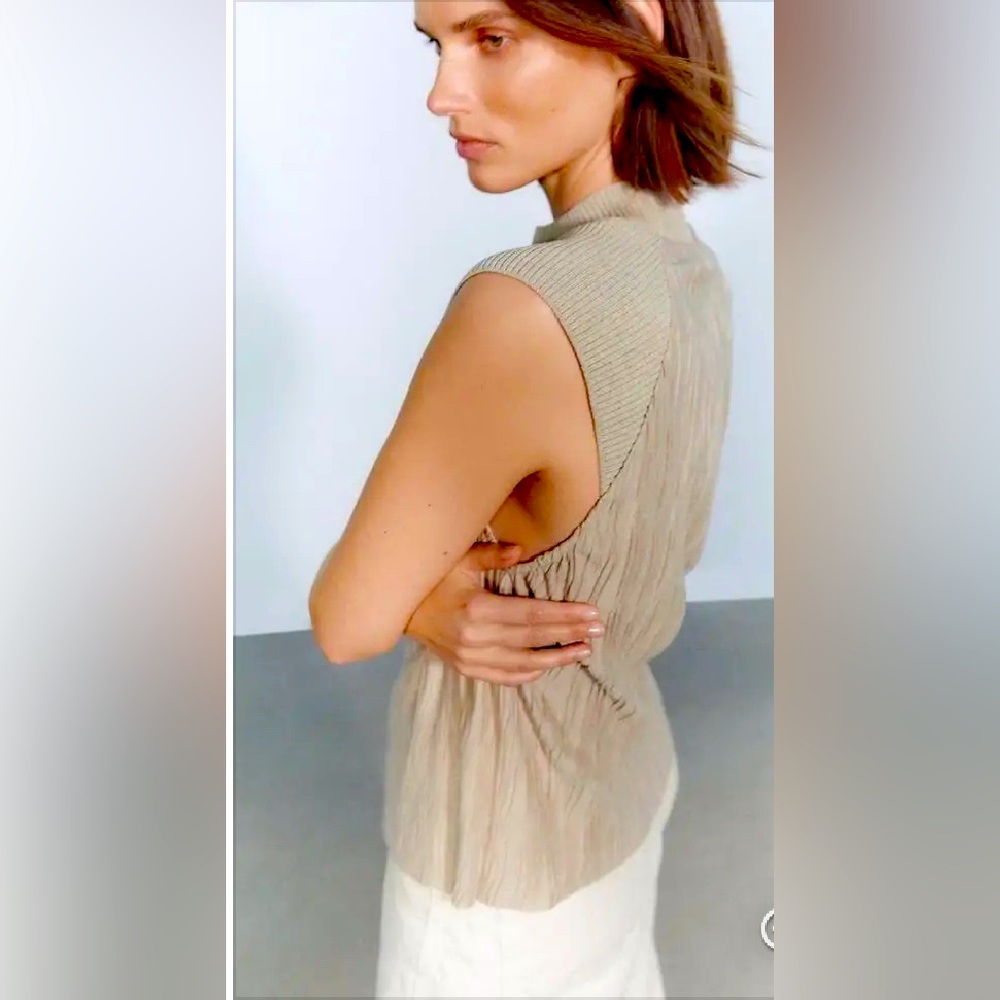ZARA COMBINED PLEATED TOP